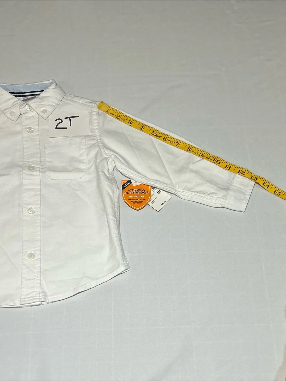 Gymboree Boys White Long Sleeve Uniform School Suit Classic Button Up NWT